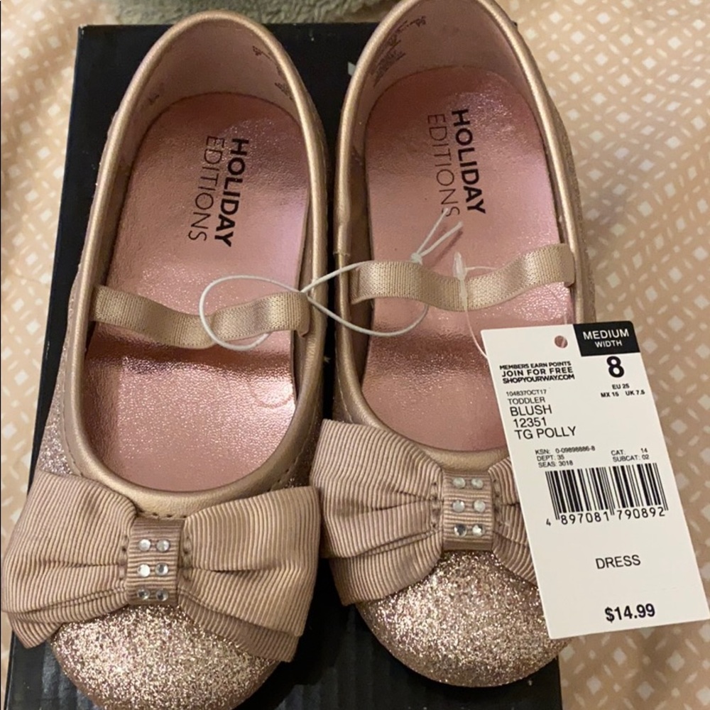 NEW Holiday shoes for toddler girls Size 8
